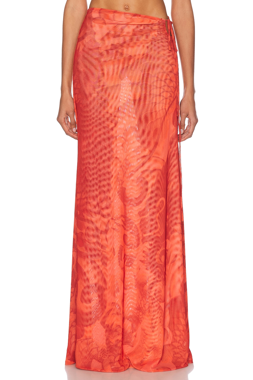 

Реверсивная макси-юбка Jade Cropper, Red Snake Print