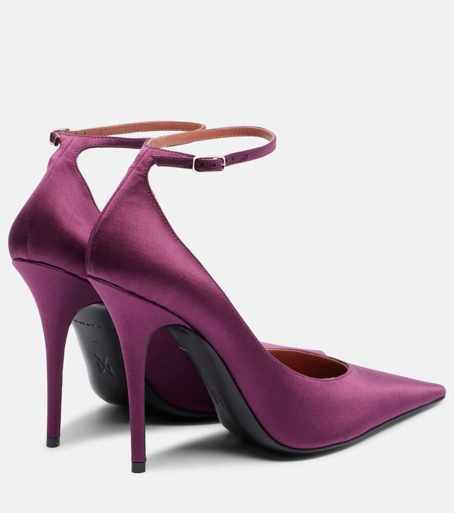 Туфли-лодочки Anok 105 из сатина Amina Muaddi, Aubergine — фото 2