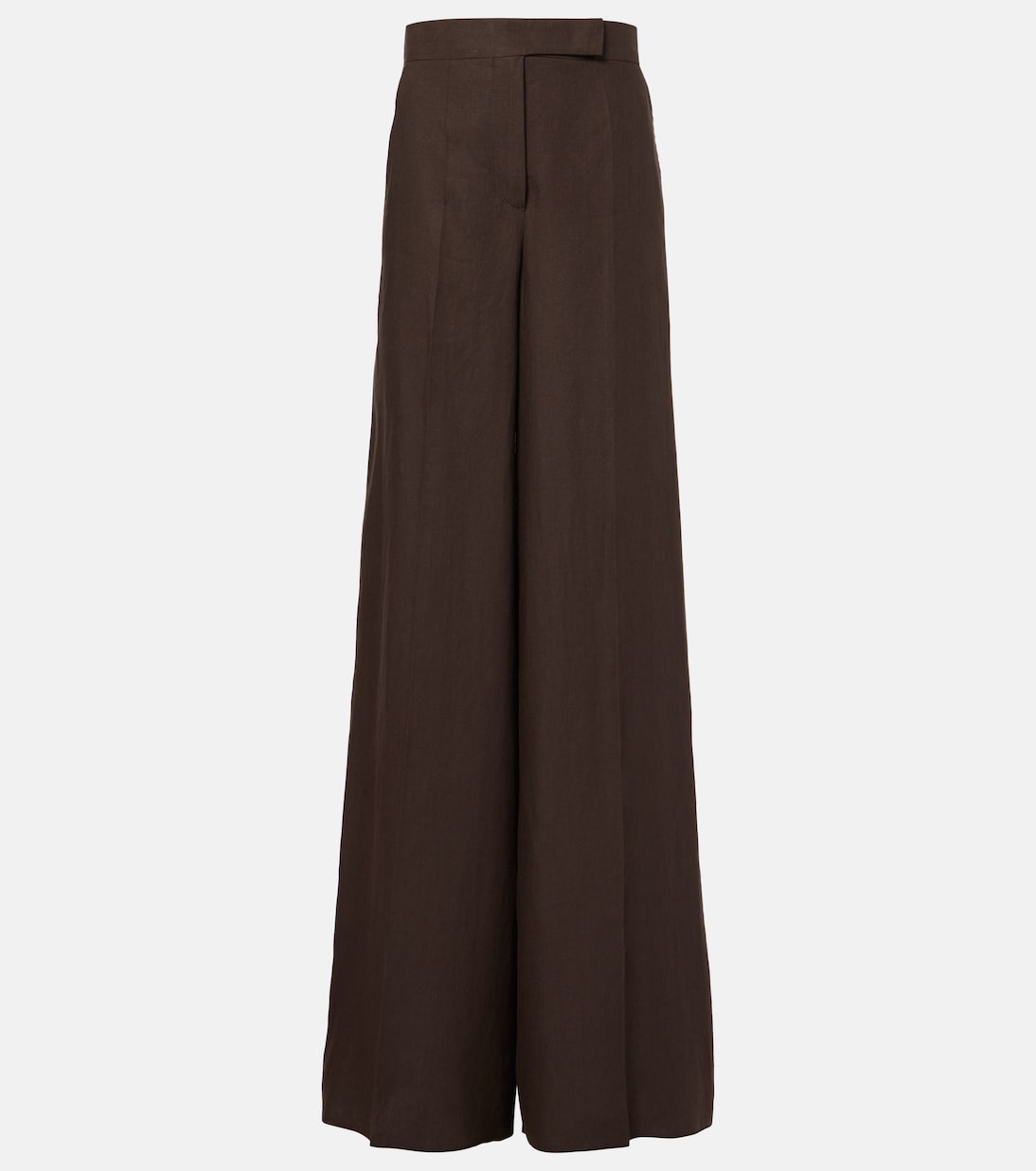 

Широкие брюки из льна Sequoia Max Mara, Caffe