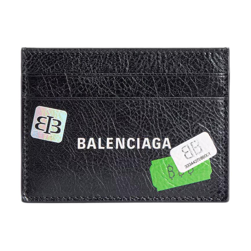 

Balenciaga Кожаный картхолдер мужской черный