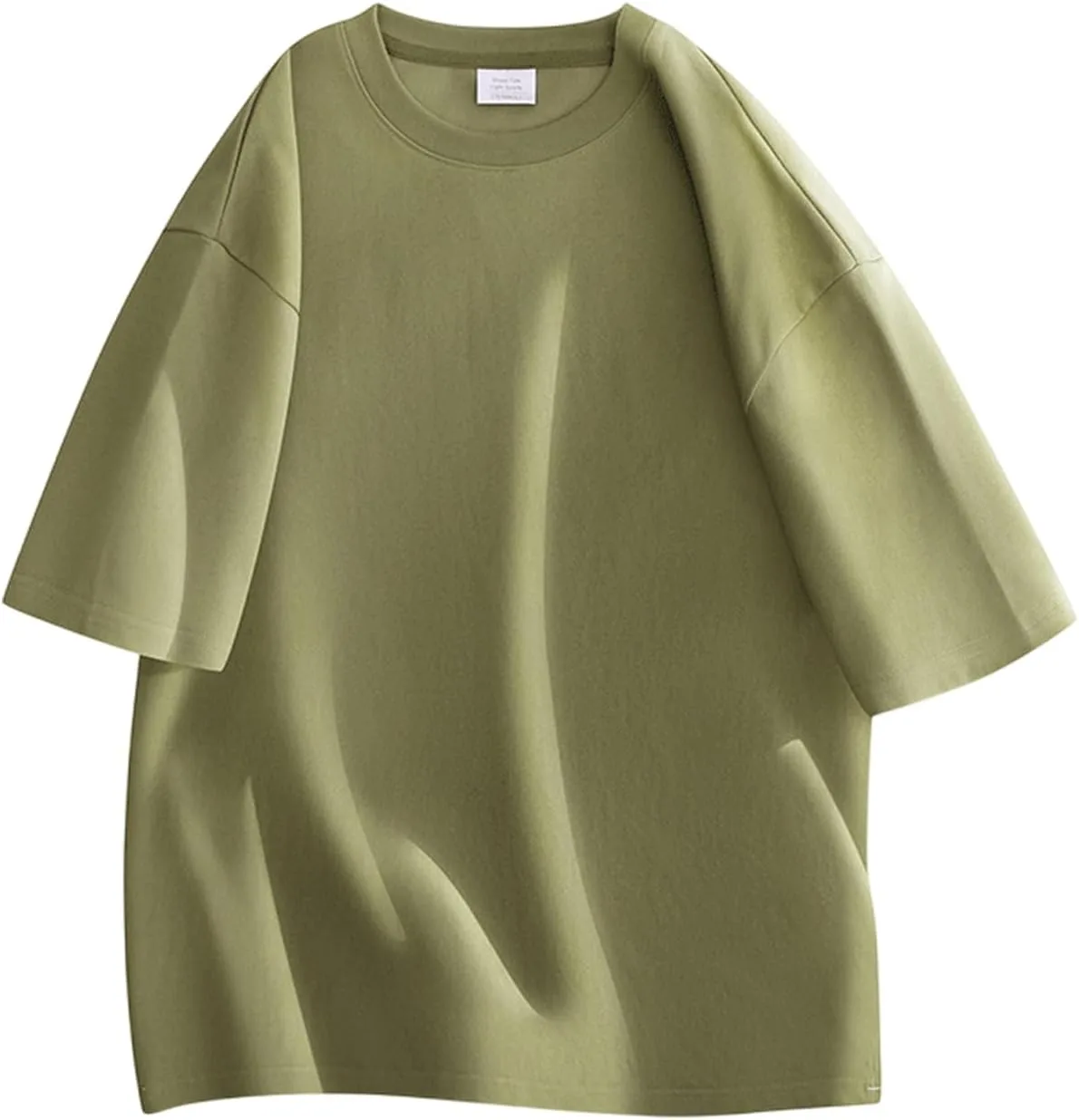 

Мужская футболка Heavy T Shirt 240gsm Cotton Tee Athletic Workout Relaxed Fit Setwell