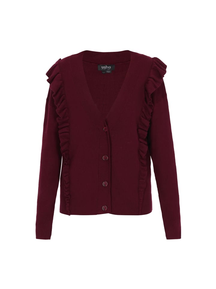 

Usha BLACK LABEL Женский кардиган бордового цвета