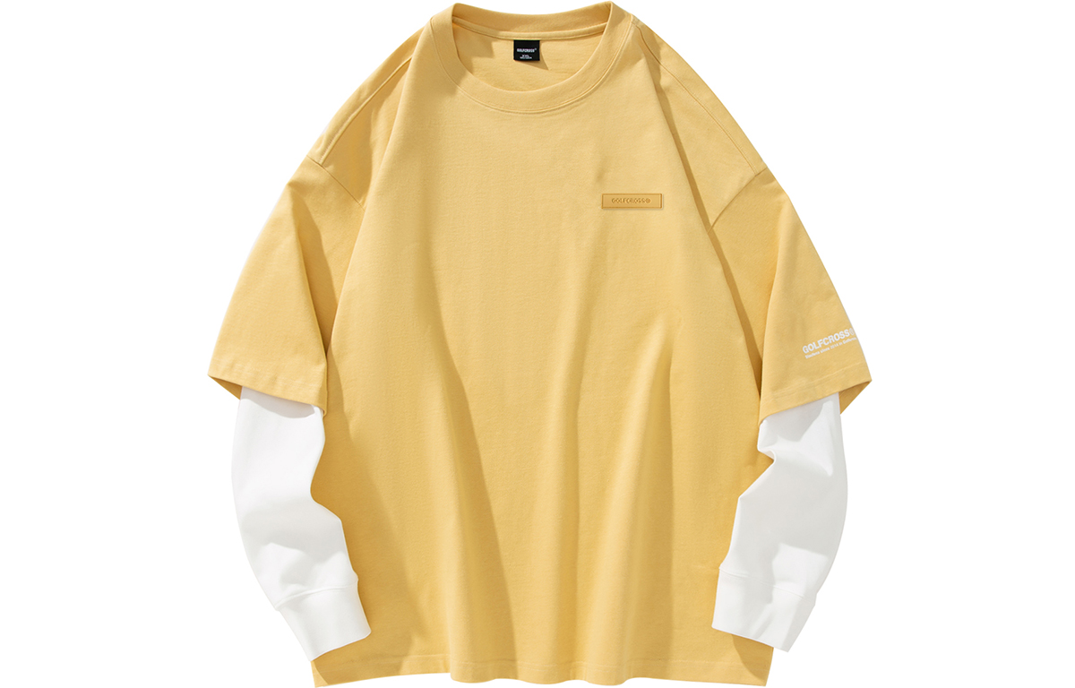 

Футболка Unisex Crew Neck Moderate Mock Two Piece GOLFCROSS, светло-желтый
