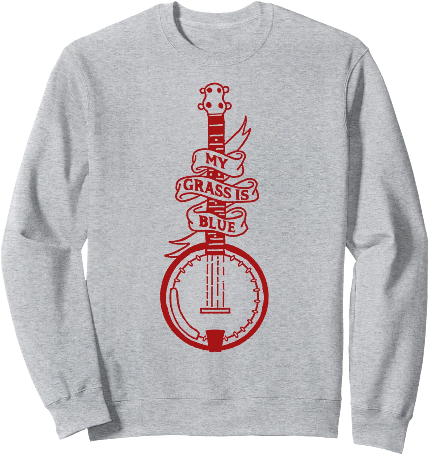 

Футболка с винтажным баннером «Моя трава голубая» и ретро-иллюстрацией банджо Bluegrassgarage - Bluegrass Music Vintage Fan Tees