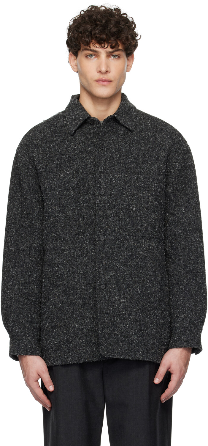 

Серая шерстяная рубашка Kemp Overshirt YLeVE