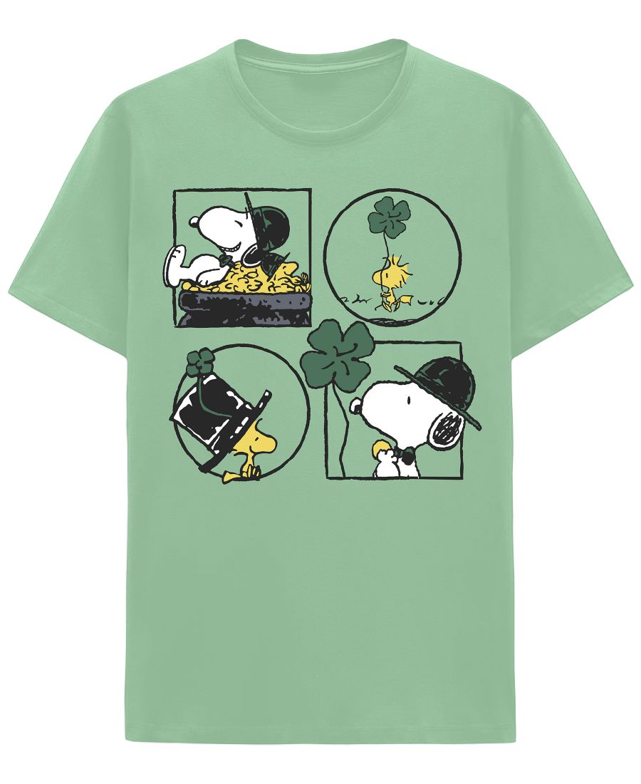 

Мужская футболка с круглым вырезом Snoopy Peanuts Lucky St Patrick's Strip Hybrid Apparel, Mint, Зеленый, Мужская футболка с круглым вырезом Snoopy Peanuts Lucky St Patrick's Strip Hybrid Apparel, Mint