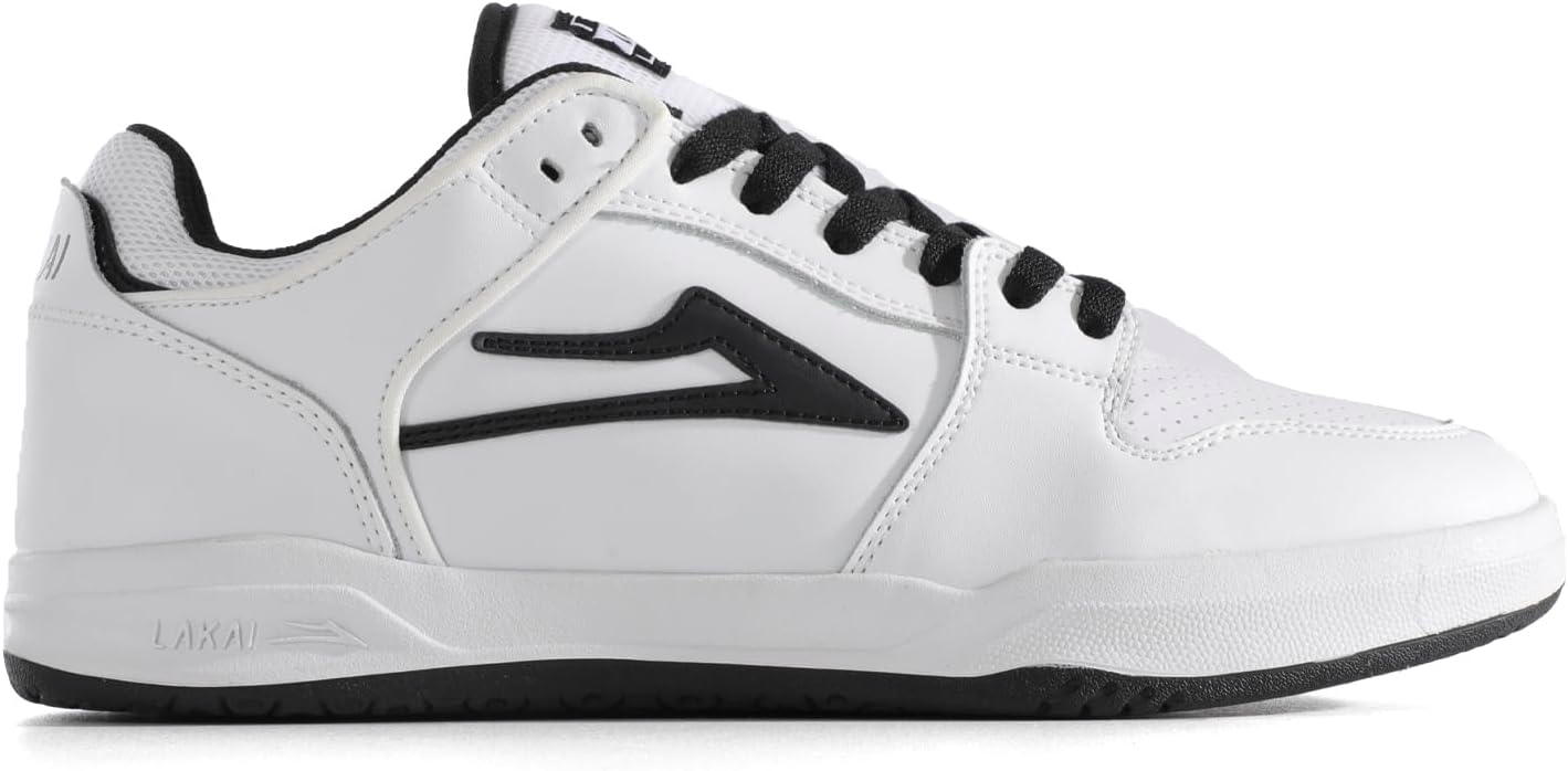 

Мужские скейтерские кеды Lakai Telford Low - обувь для скейтбординга, белый/черный