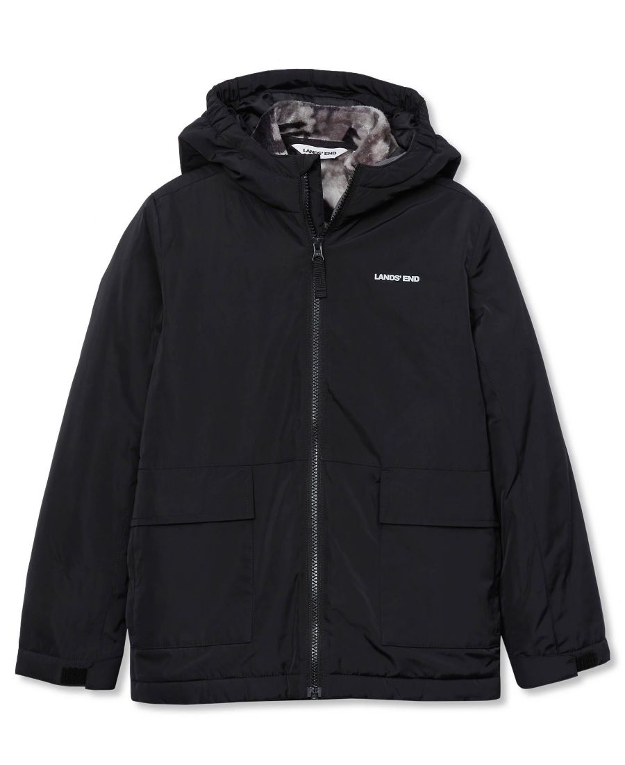 

Детская водонепроницаемая утепленная куртка 3 в 1 Lands' End, Black/gray camo