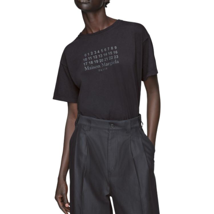 Футболка Maison Margiela logo cotton, vintage синий