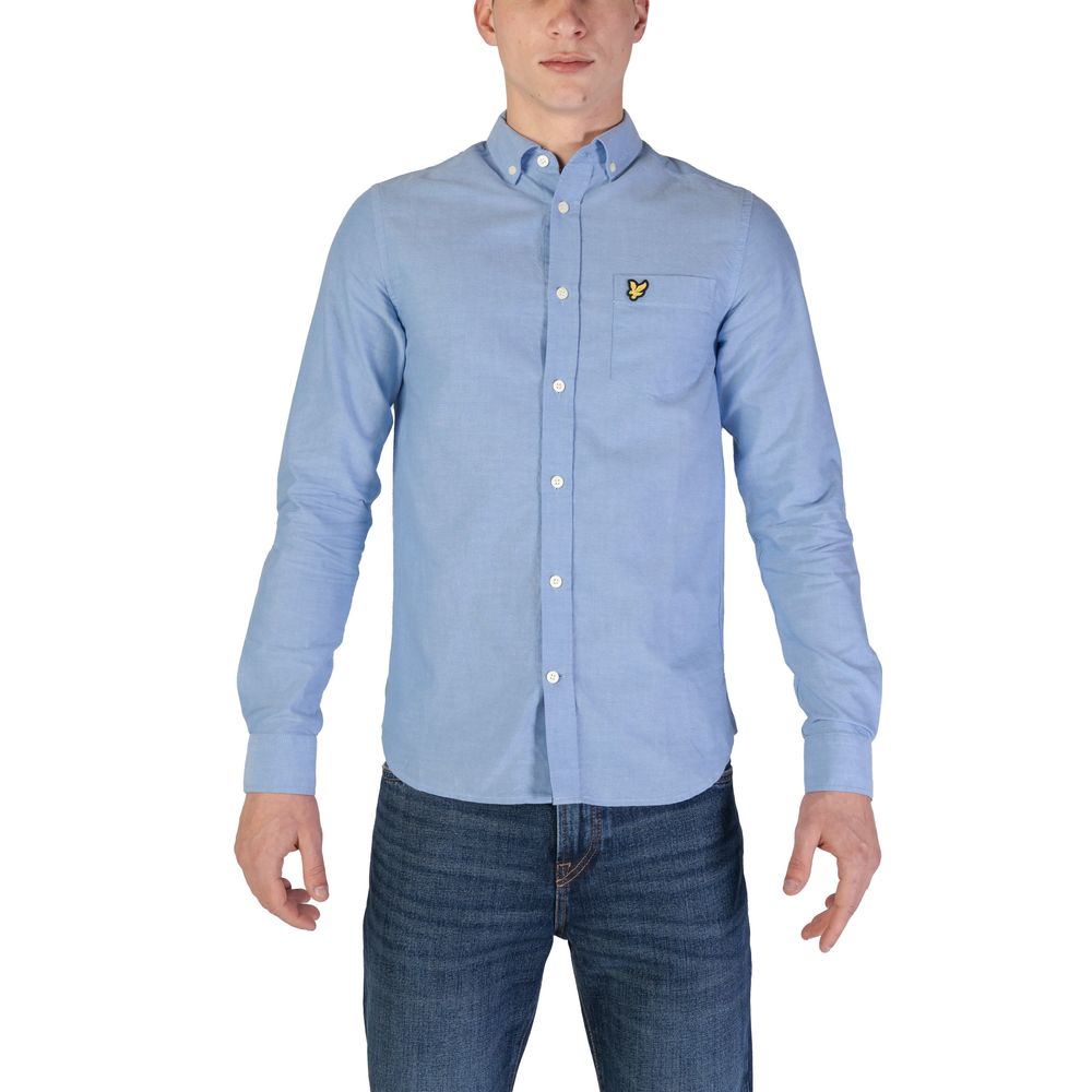 

Синяя рубашка из органического хлопка Lyle & Scott