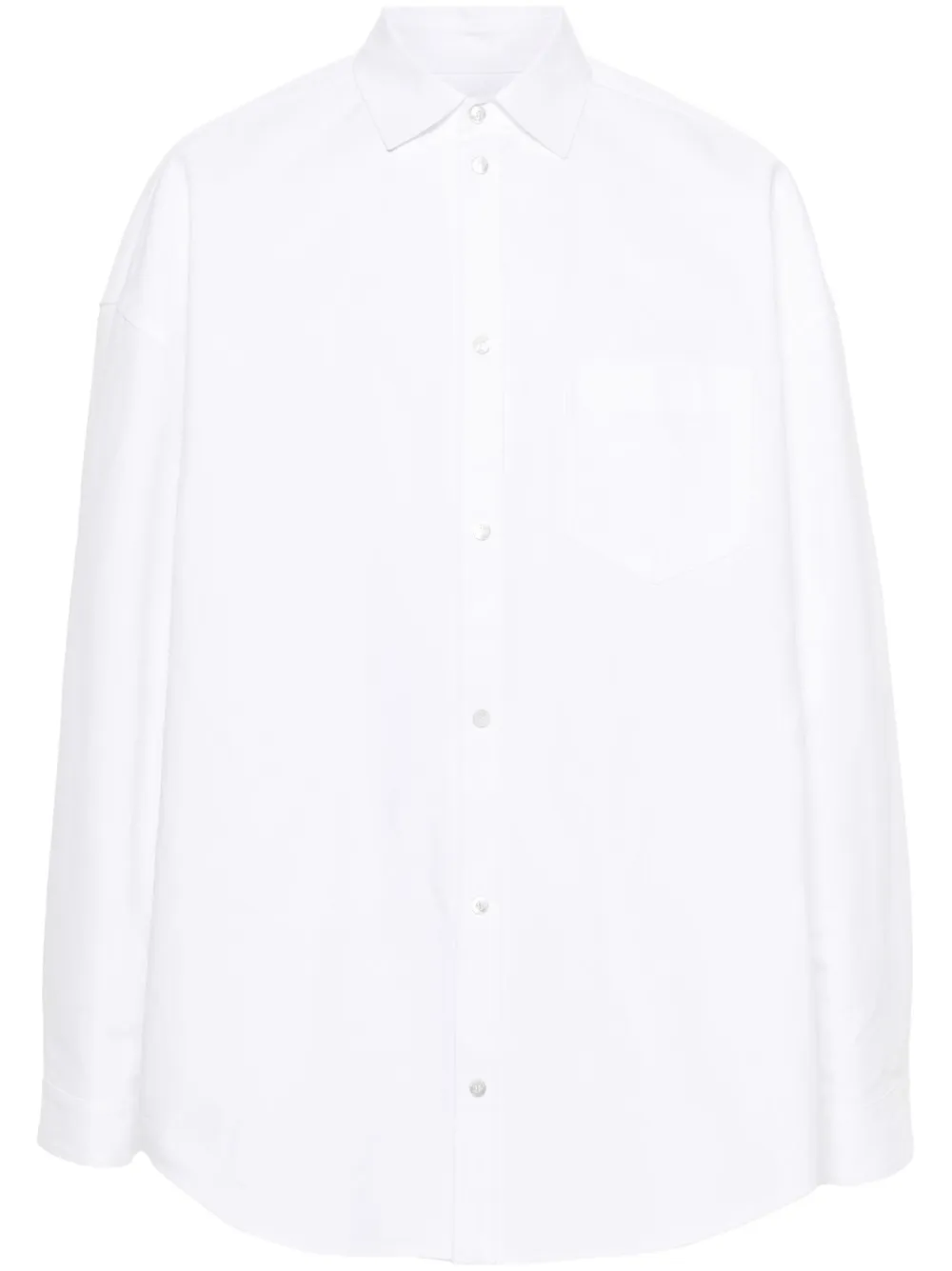 

Хлопковая рубашка BALENCIAGA, белый