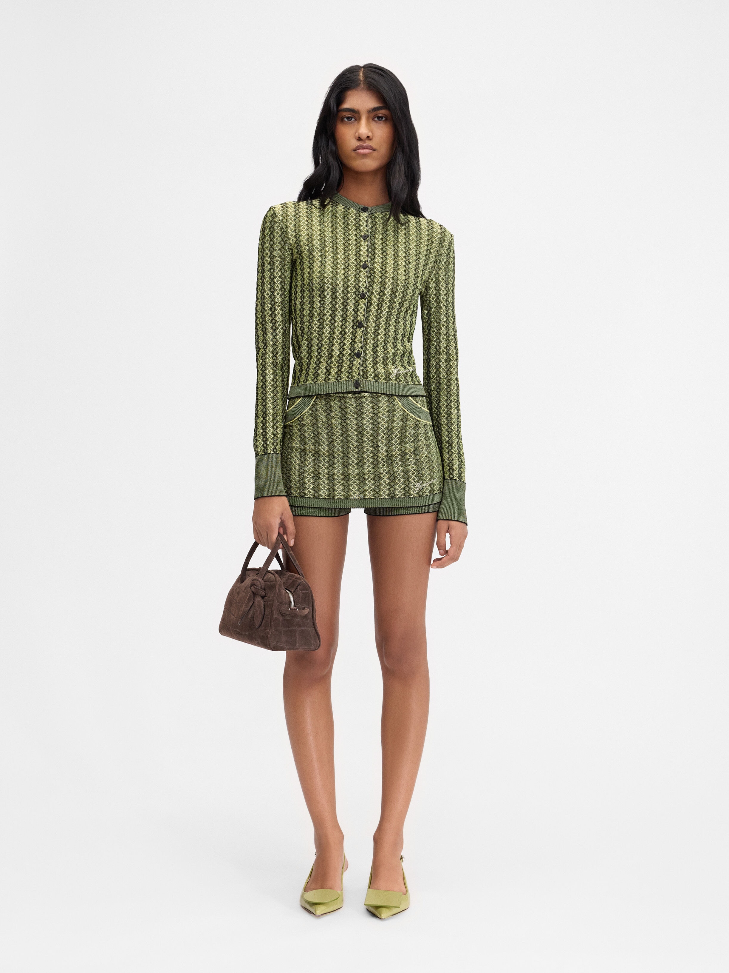 

Кардиган стрейч JACQUEMUS The Marino cardigan, цвет Multi-Black