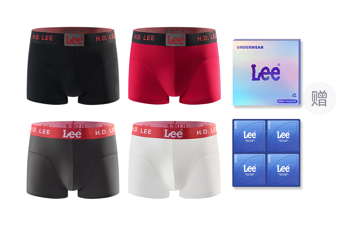 

Классические 101 Underpants мужские боксеры 4 шт Lee, серый