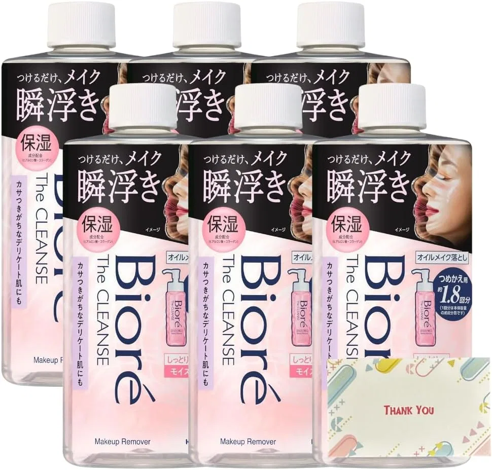 Набор Kunutonn — Масло для снятия макияжа Biore Zachenx Moist Refill 280 мл, набор 6 шт