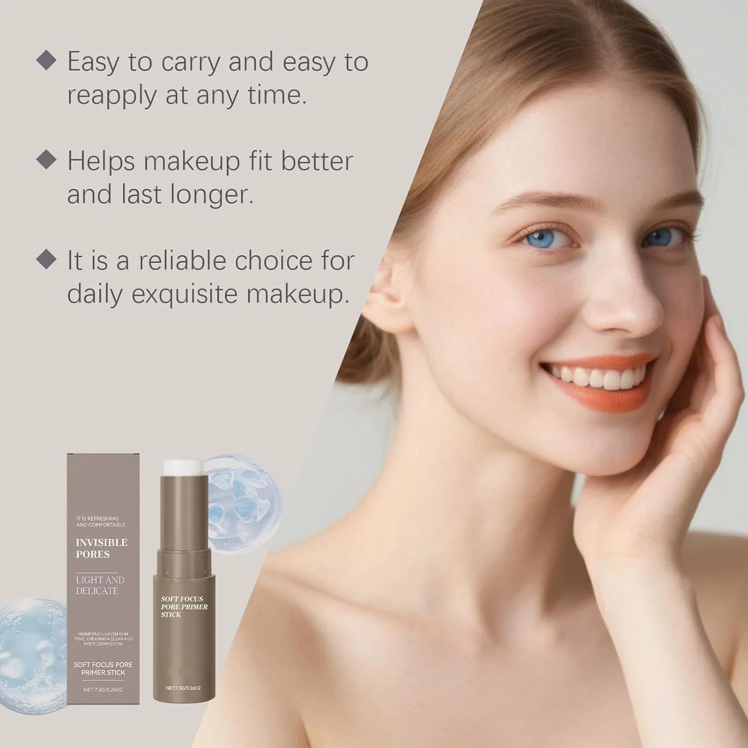 Матовый праймер-стик для пор Pore Eraser Stick Nugbaefdp 7.5g мультиколор — фото 2