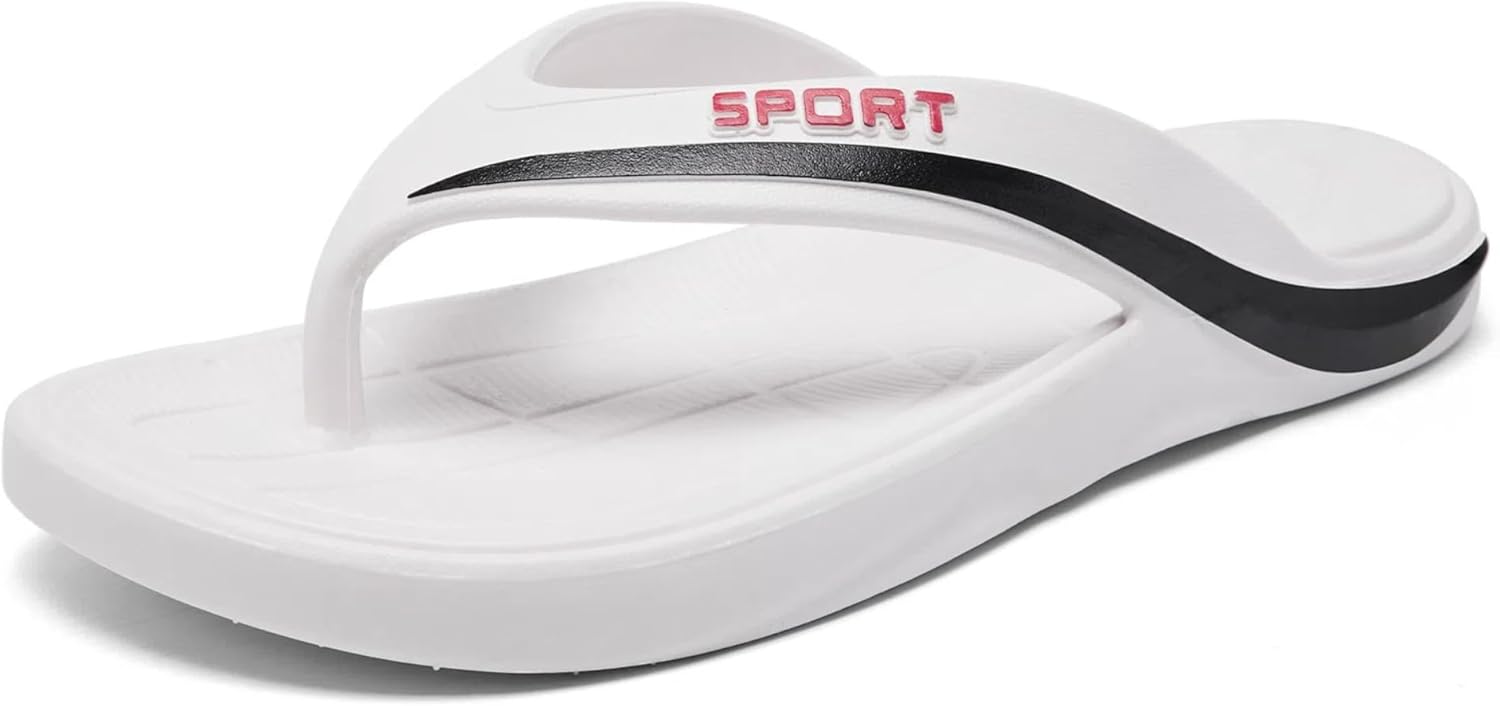 

Мужские тапочки-сандалии CYRUWOSH пляжные шлепанцы легкие с комфортной посадкой ультрамягкие, белый