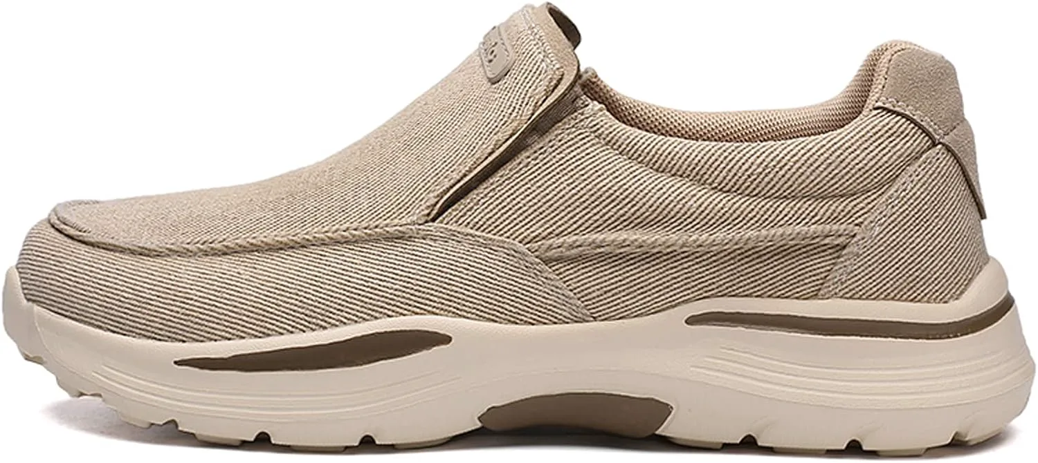 

EFTCAL Легкие мужские удобные лоферы, дышащие противоскользящие туфли, повседневная брезентовая обувь на открытом воздухе, модные кроссовки, хаки