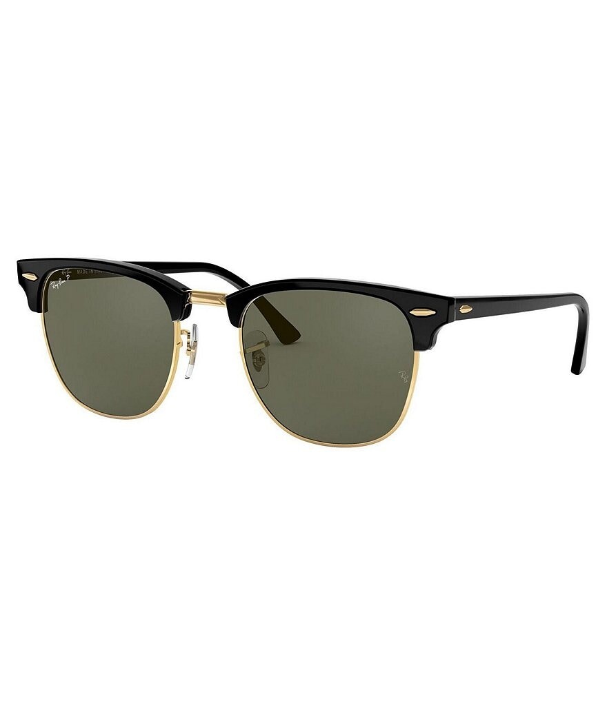 

Поляризованные солнцезащитные очки Ray-Ban Clubmaster 49 мм, черный
