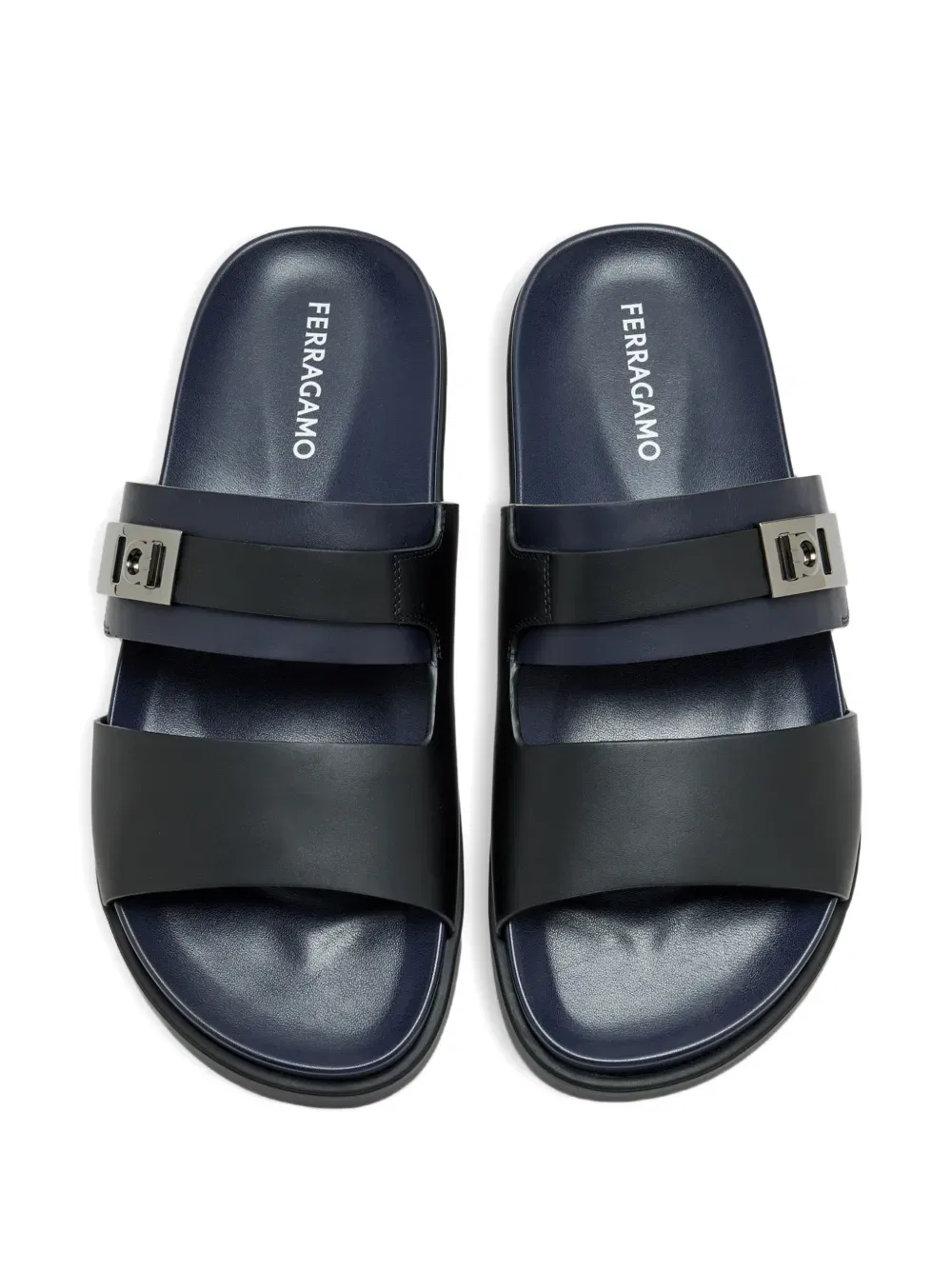 Сандалии с облегающей пряжкой Ferragamo, синий — фото 2