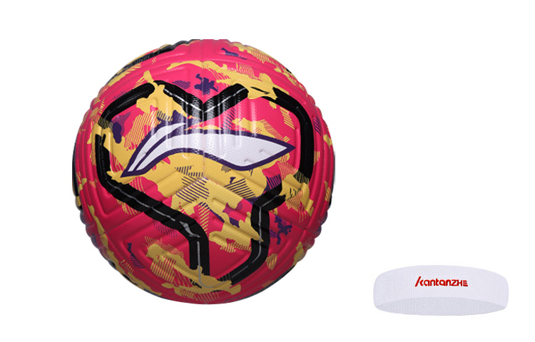 

LINING Размер 5 футбольный мяч TPU бесшовный термосварной унисекс розовый желтый