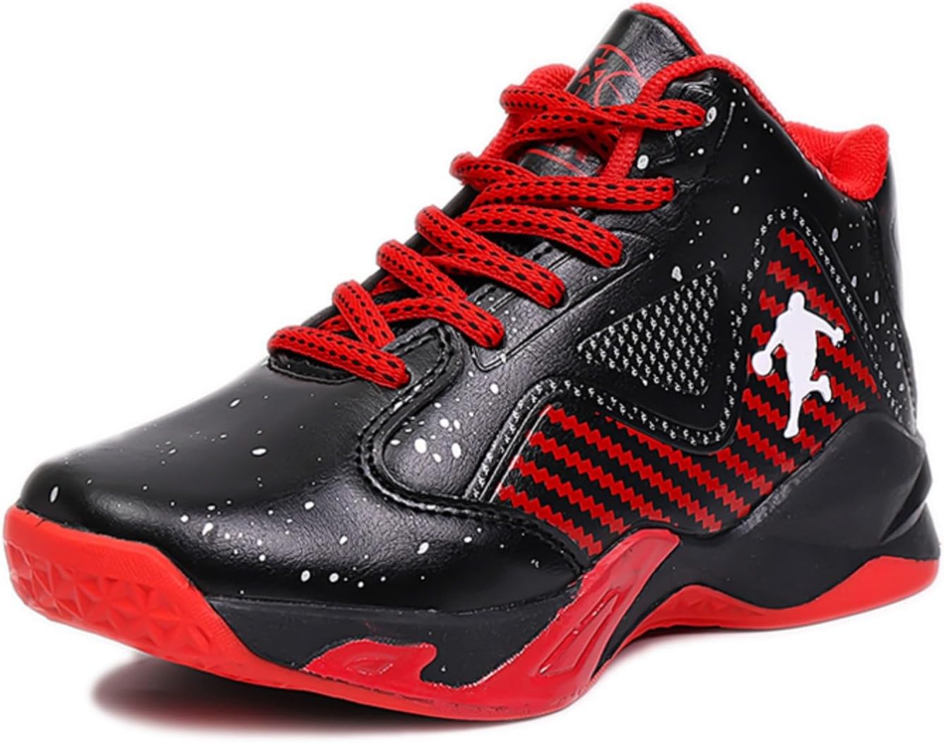 

Противоскользящие износостойкие модные детские спортивные баскетбольные кроссовки Ucilxi, черный/красный