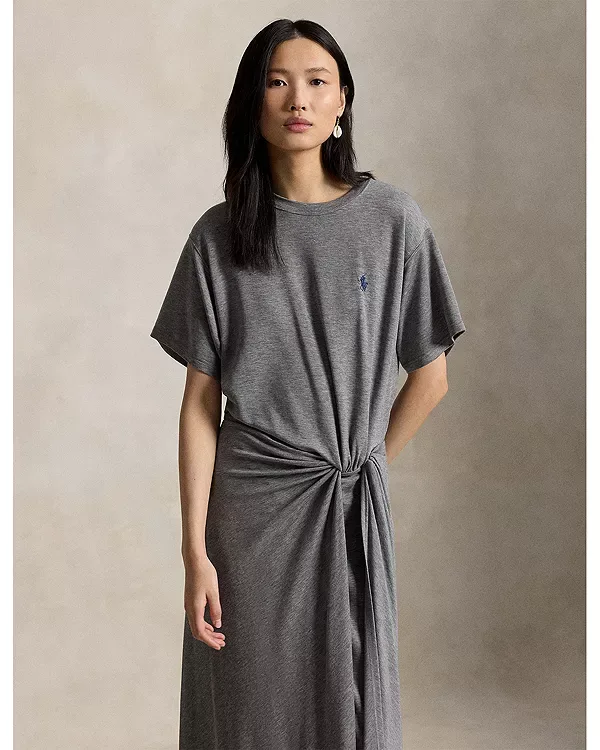 Платье-Футболка с перекрученным узором Ralph Lauren, Grey — фото 2