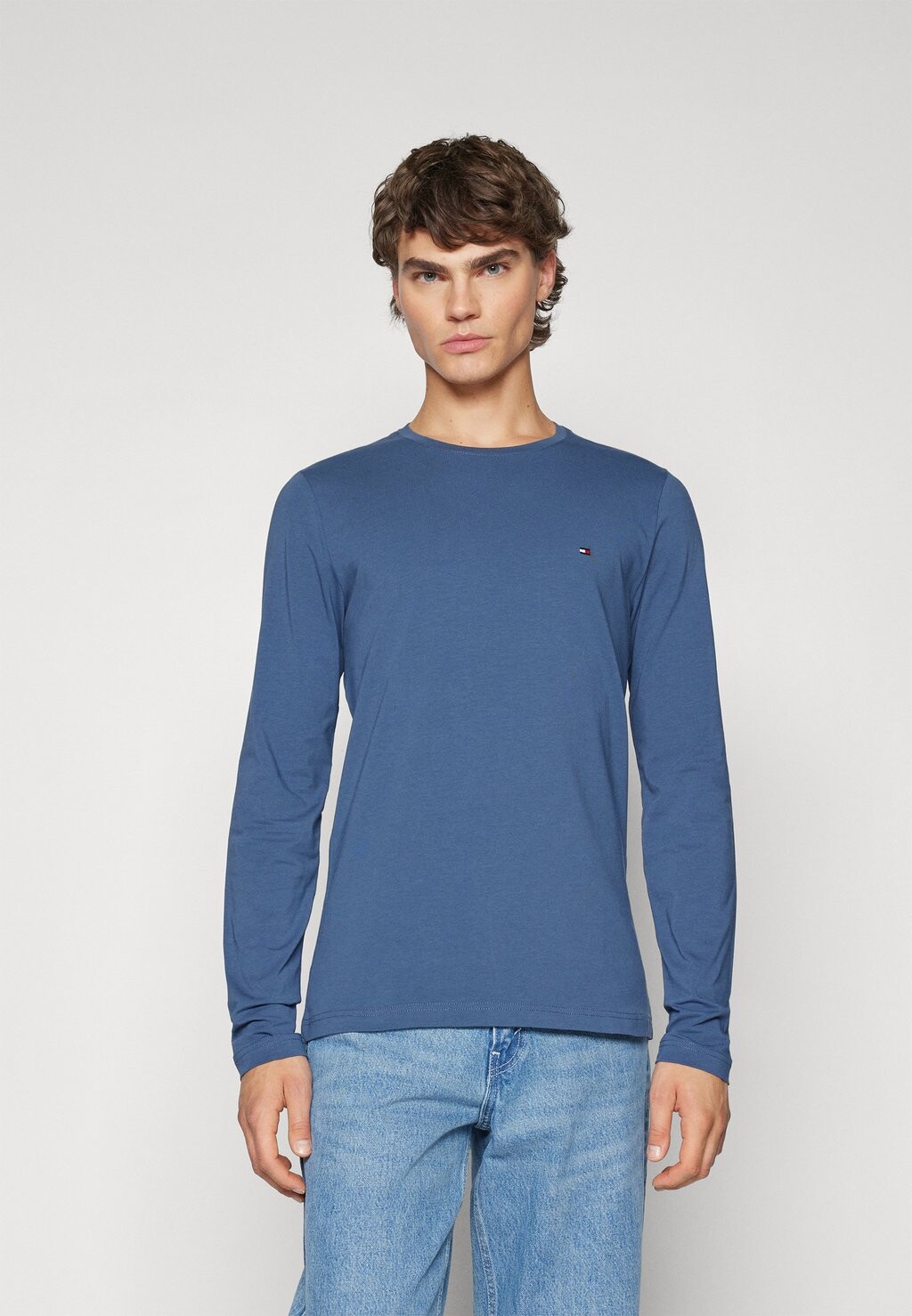 

Топ с длинными рукавами SLIM FIT LONG SLEEVE Tommy Hilfiger, синий