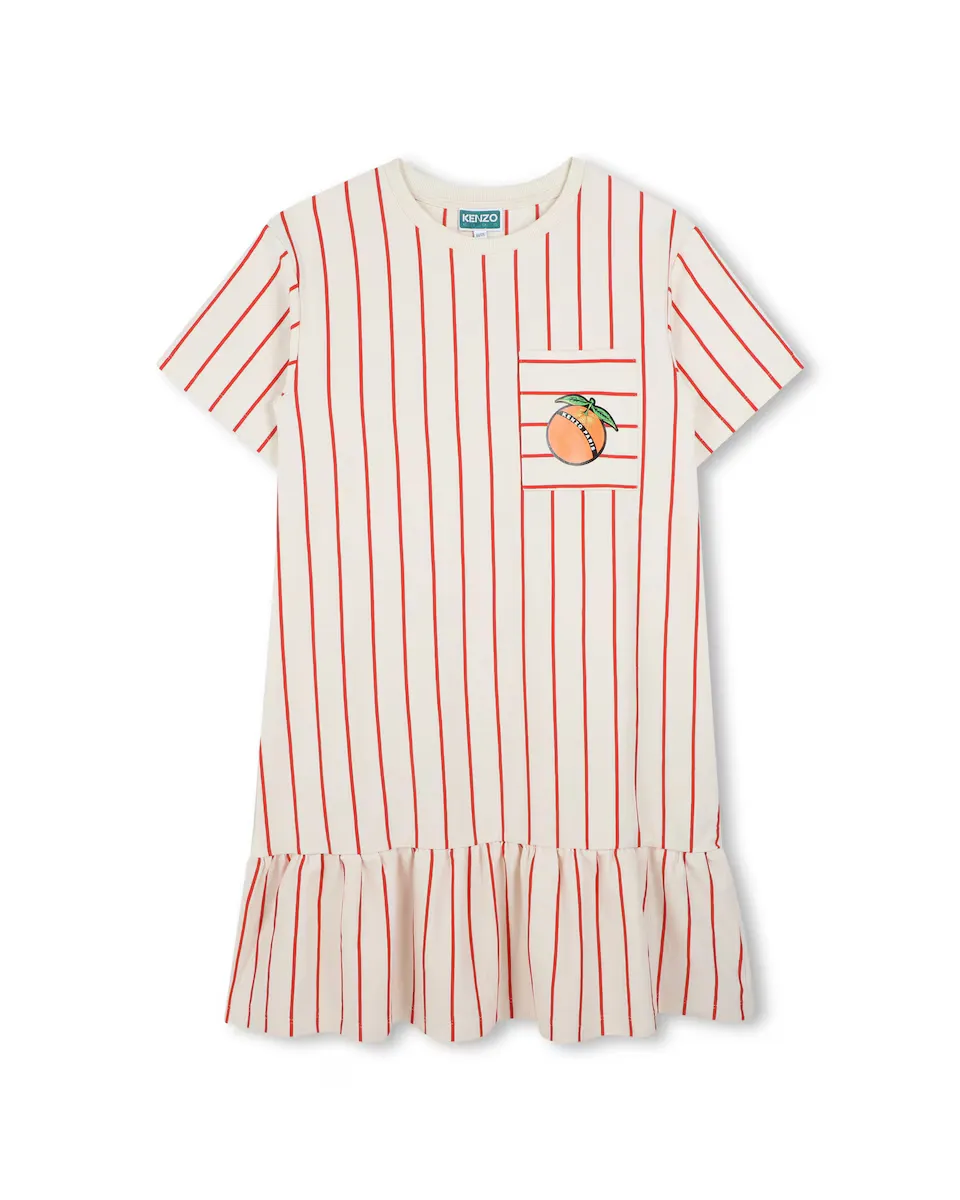 

Платье для девочки из розового хлопка Kenzo Kids, цвет Rosa
