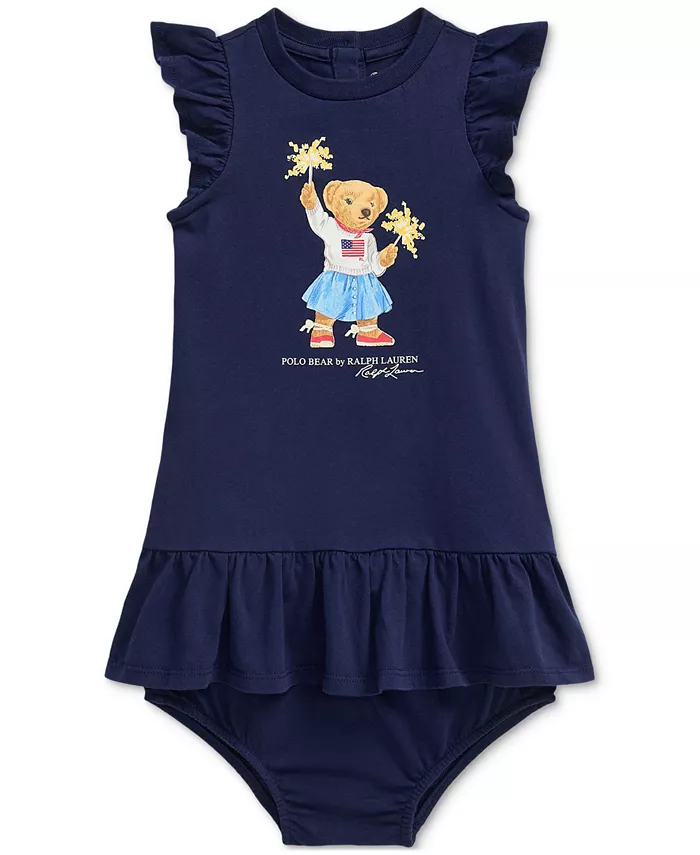 

Платье Baby Polo Bear Polo Ralph Lauren, синий