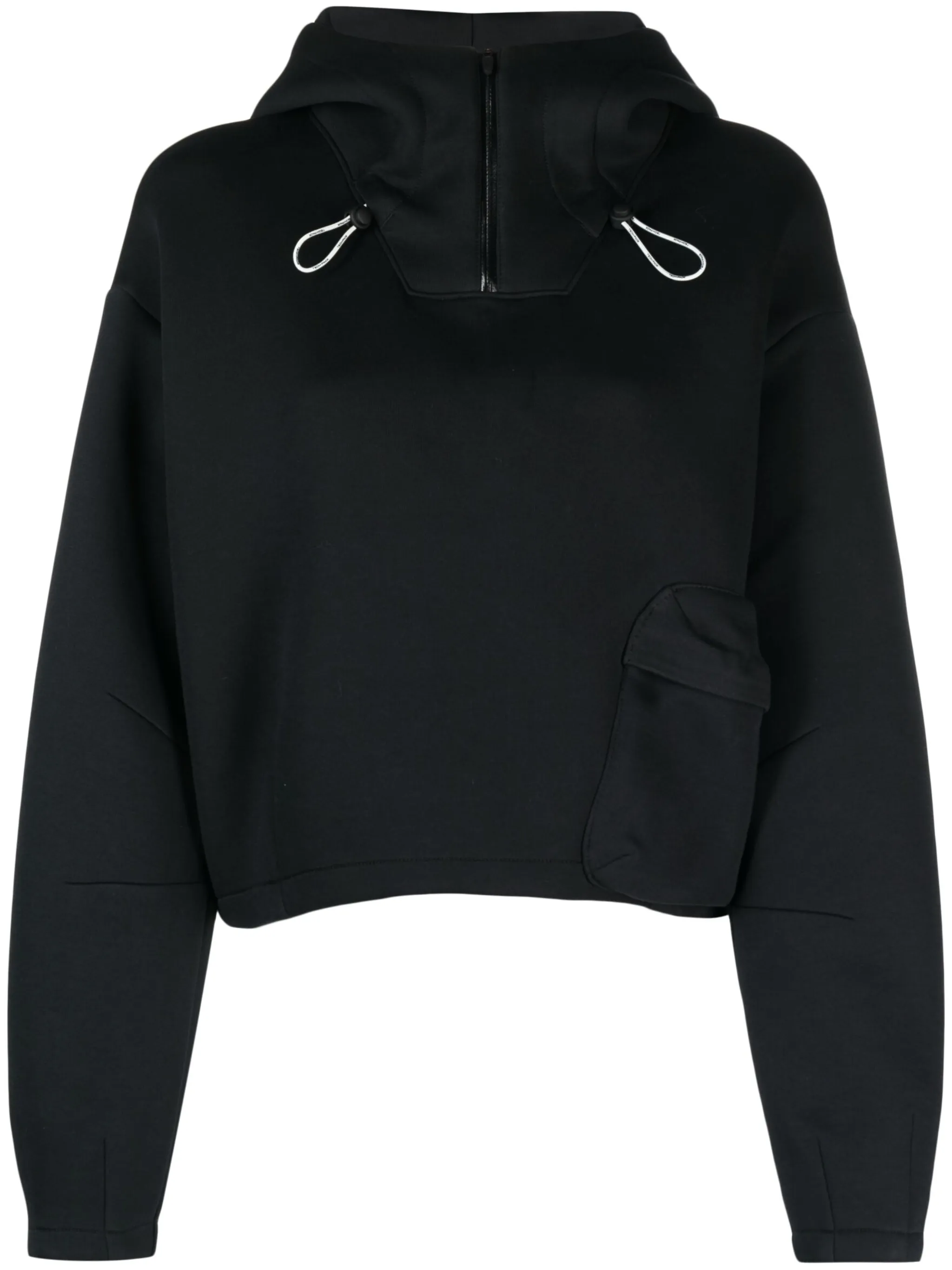 

Худи на молнии с кулиской Nike, черный/белый