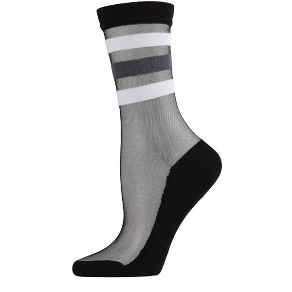 

Женские носки из смесового хлопка с реверсивным махровым узором Memoi, Black