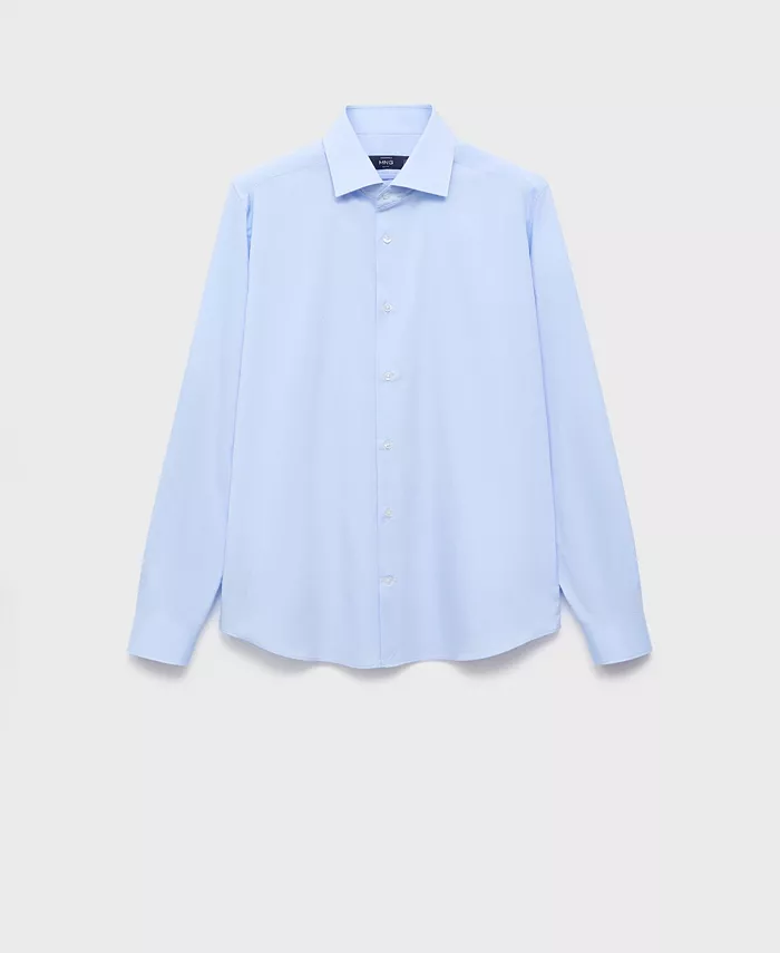 

Мужская хлопковая рубашка Slim-Fit Mango, синий