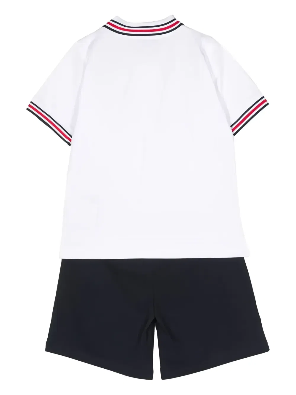 Комплект из шорт и футболки с воротником поло Moncler Enfant, синий — фото 2