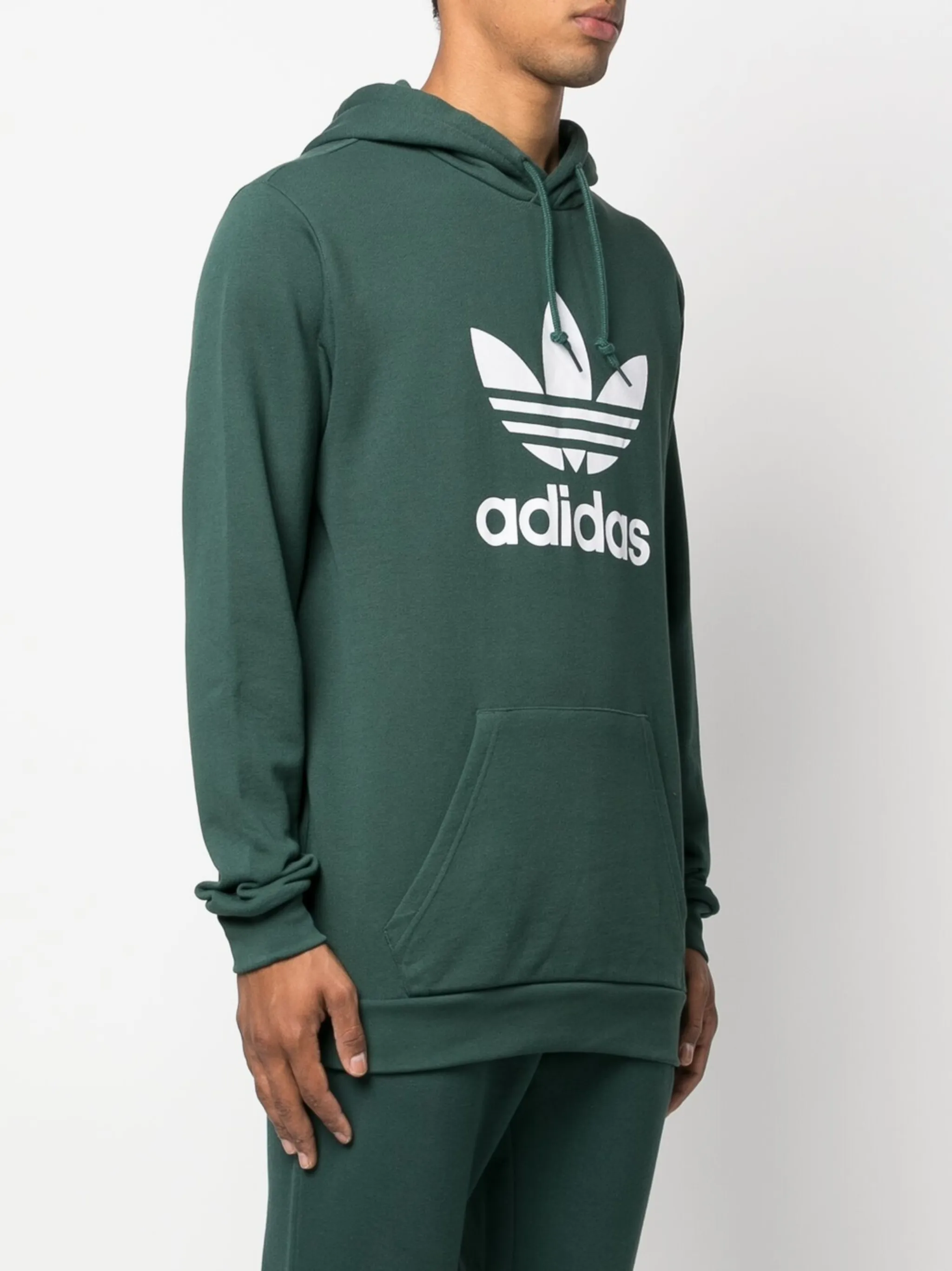 Худи с логотипом Adidas, зеленый — фото 3