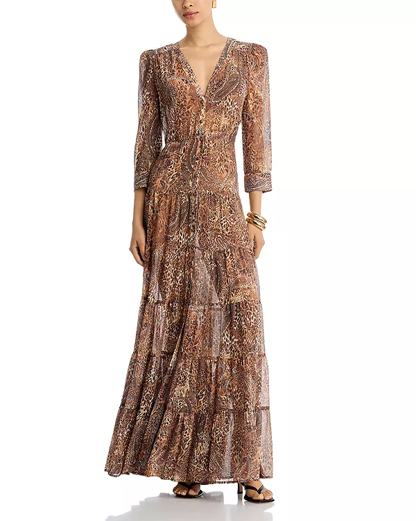 

Многоярусное макси-платье Seraphina L'Agence, коричневый