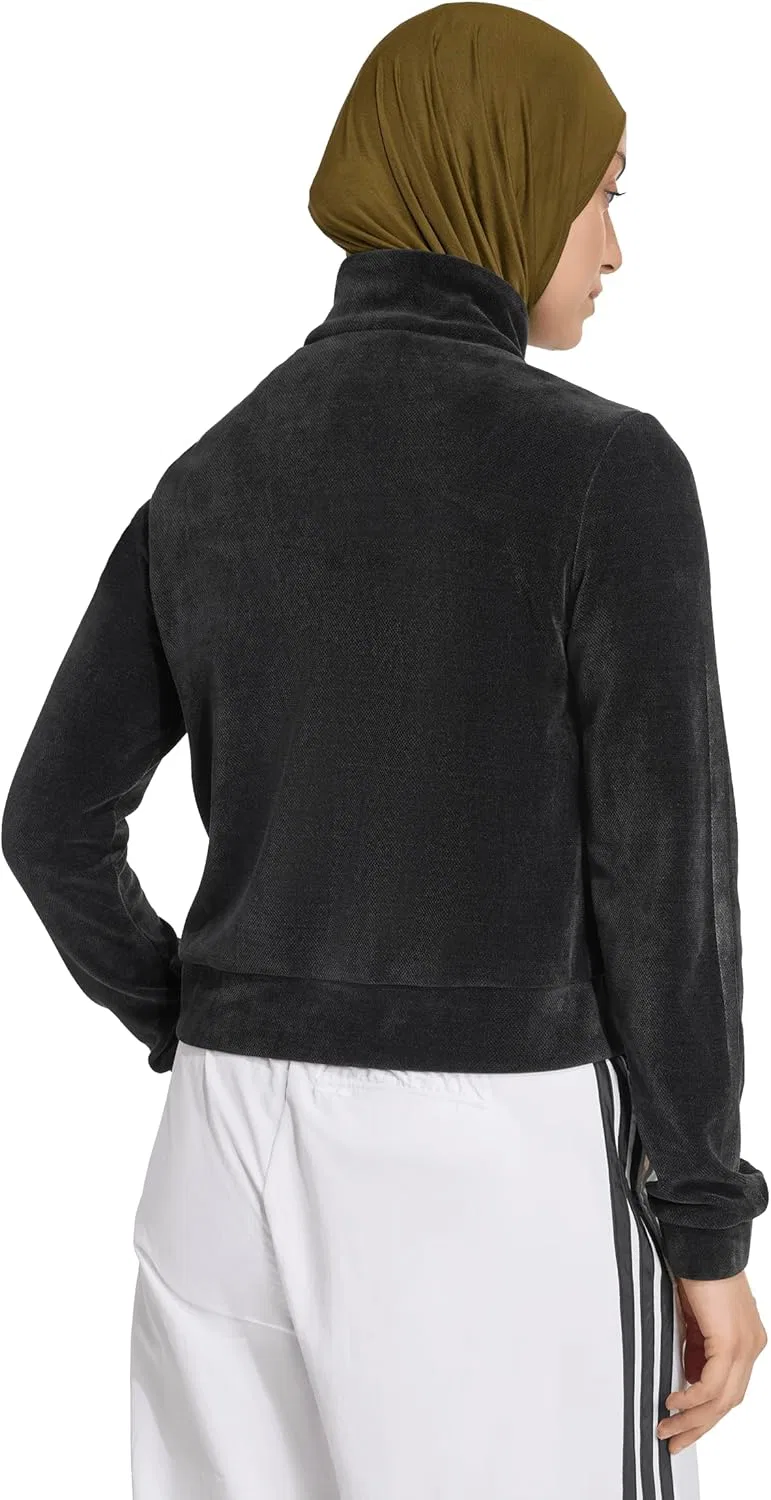 Женская куртка для активного отдыха, velour, adidas, черный — фото 3
