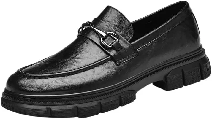 Мужские лоферы, кожаные, Luxury, Black UOPYNE