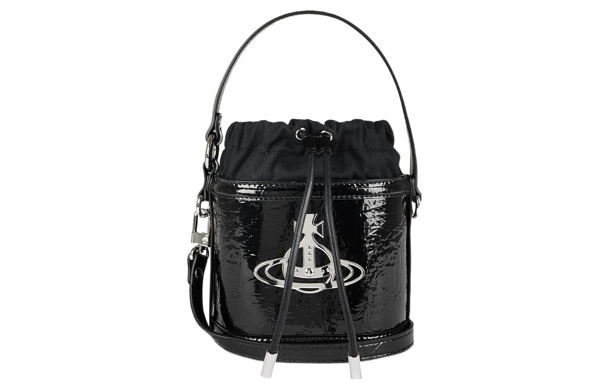 

Сумка-ведро Vivienne Westwood из телячьей кожи DAISY, женская черная сумка через плечо, кроссбоди