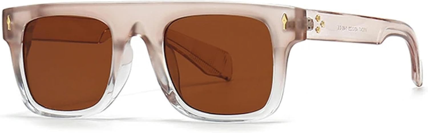 

Мужские солнцезащитные очки Retro Rivets в стиле панк с градиентным переходом цвета и защитой от УФ-излучения UV400. Женские солнцезащитные очки Retro Rivets TVTBBVV, Champagne Tea