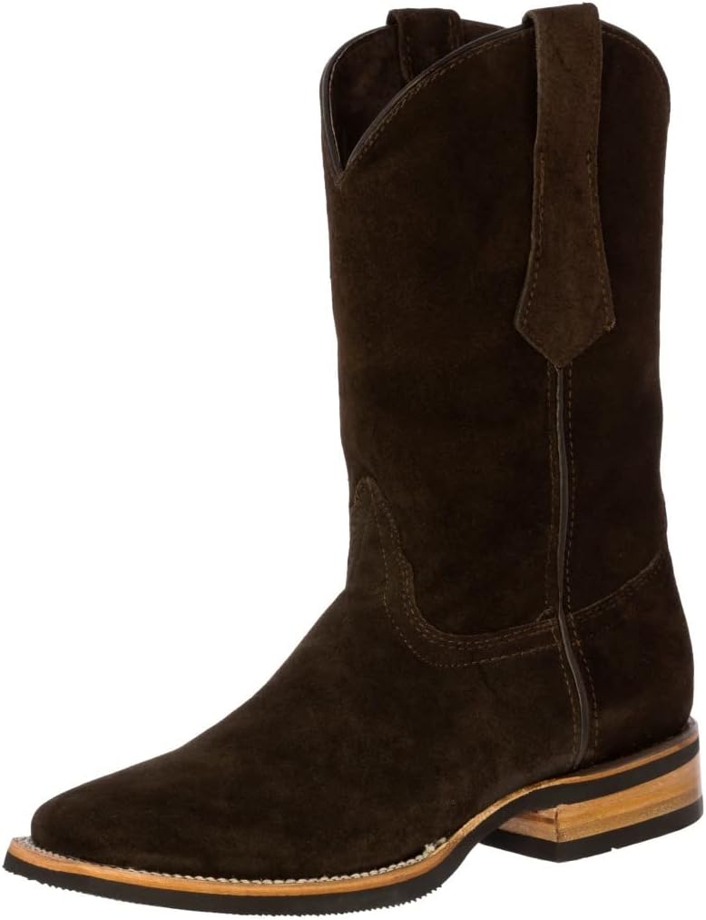 

Мужские коричневые западные ковбойские сапоги Texas Legacy из нубуковой кожи с квадратным носком для родео