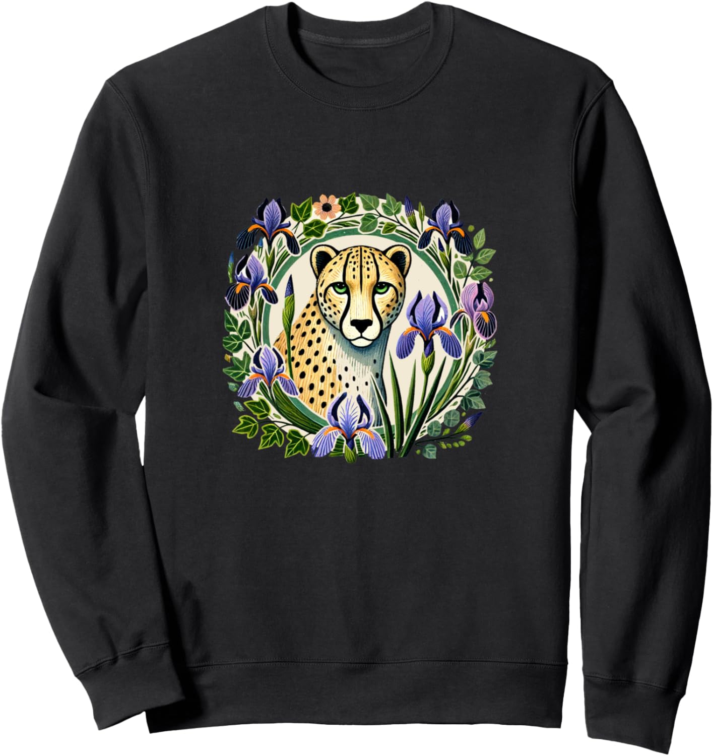 

Иллюстрация гепарда. Милая иллюстрация гепарда. Толстовка Retro Cheetah Lovers Snugg, черный