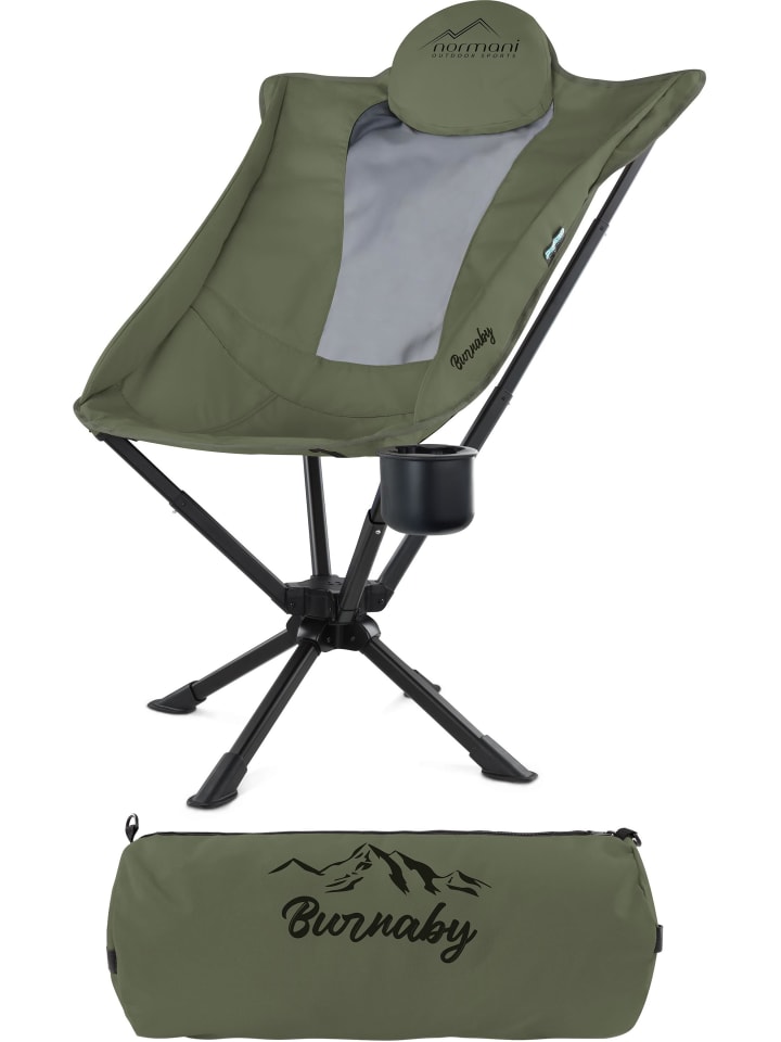 

Normani Outdoor Sports Походный стул Burnaby с подстаканником, оливковый цвет