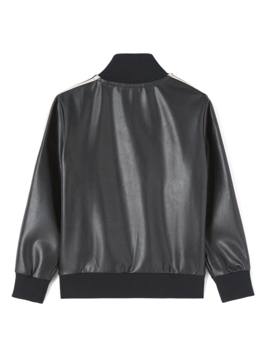 Palm Angels Kids спортивная куртка из искусственной кожи, черный — фото 2