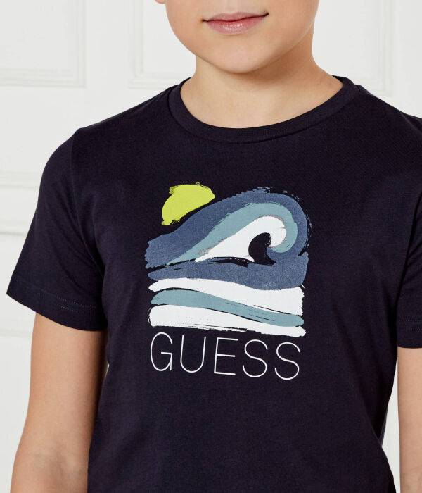 Футболка детская Guess с морским рисунком, синий — фото 4