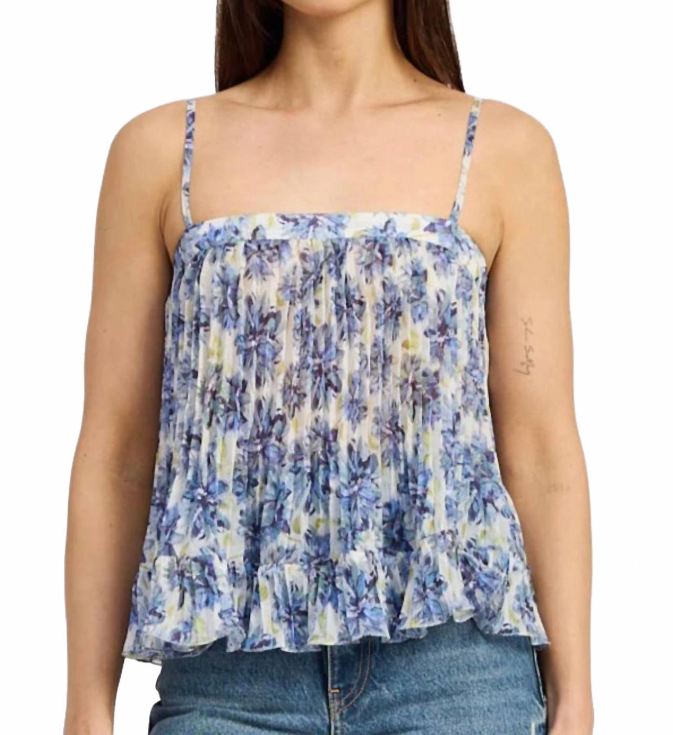 

Одесский топ без рукавов в цвете слоновая кость синий мульти En Saison