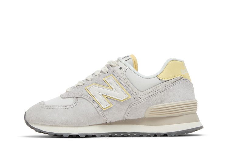 Кроссовки New Balance Wmns 574 'Grey Matter Maize', серый — фото 4