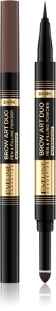 

Двухсторонний карандаш для бровей Eveline Cosmetics Brow Art Duo, Dark 8 g