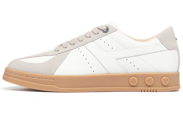 

Чжэнжун Лоу-Топ Скейтборд обувь мужская бежево-серая LI-NING 1990, Бежевый/Колокольчик серый