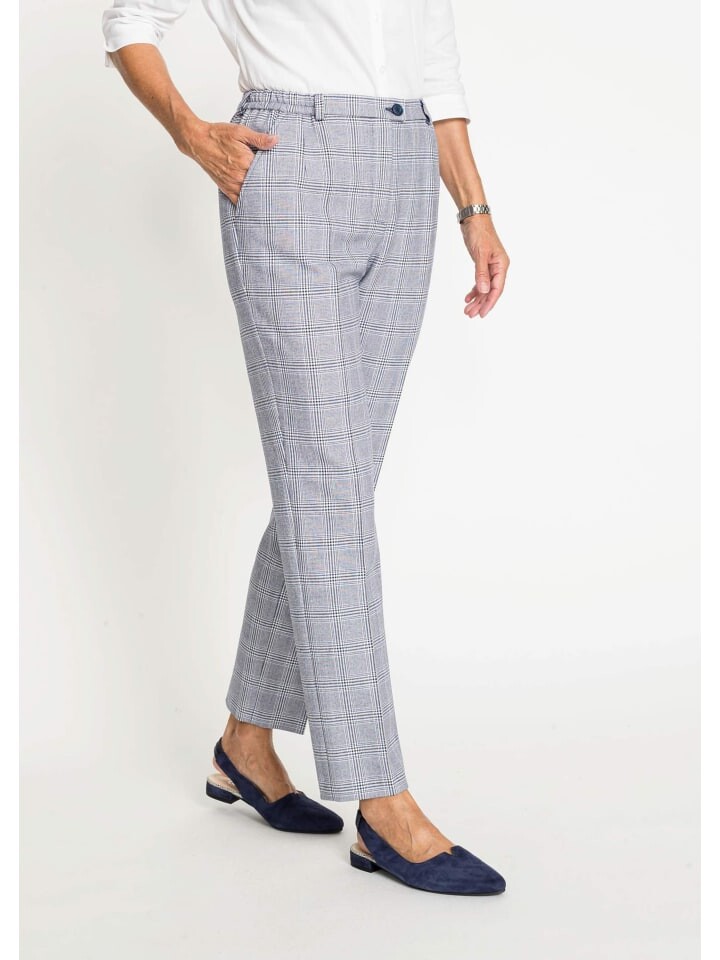 

Тканевые брюки GOLDNER Carla, цвет marine/kariert