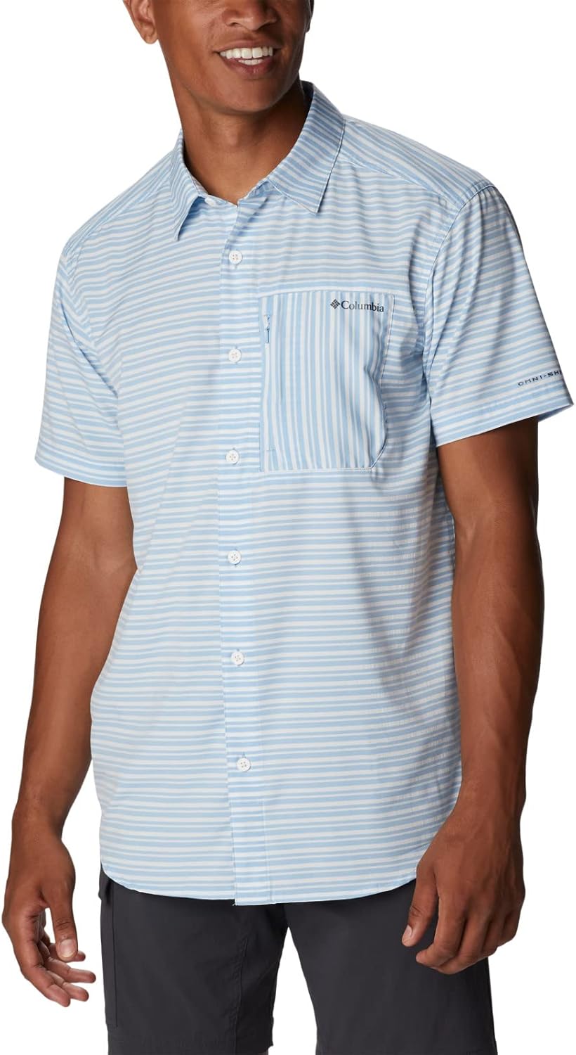 

Мужская рубашка Columbia Twisted Creek II с коротким рукавом, Jet Stream Basic Stripe